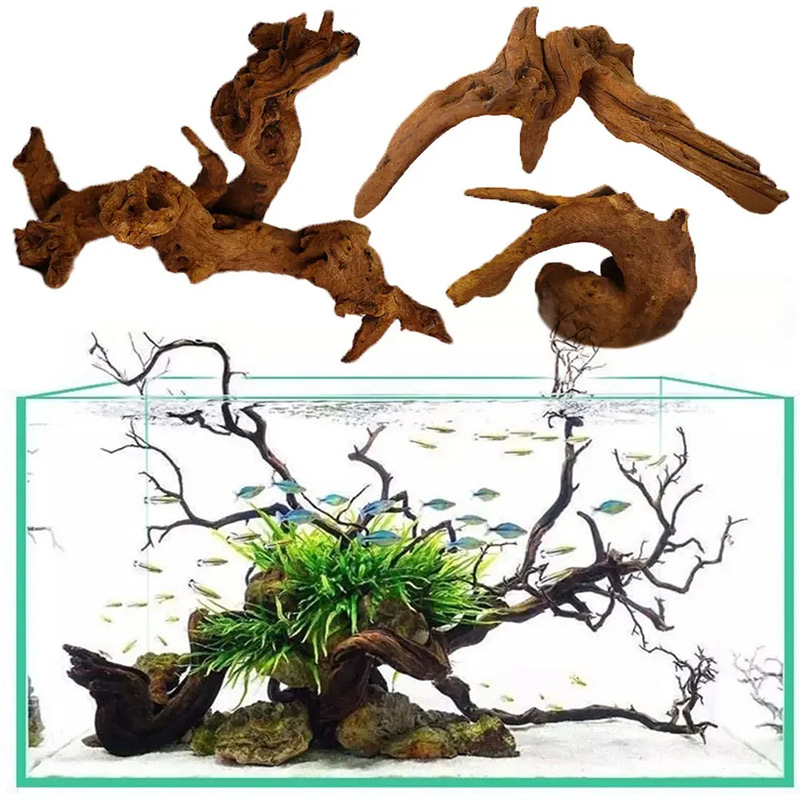 Aquarium Planted Soil - ของตกแต่งตู้ปลาขายดี ของตกแต่งตู้ปลาแบบธรรมชาติ ไม้จมธรรมชาติ รูปทรงไม่สม่ำเสมอ รากไม้ลอยน้ำ ของประดับตกแต่งรูปต้นไม้