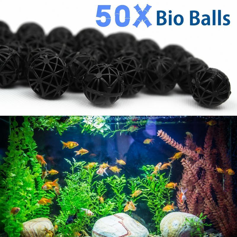 Planted Aquarium Media - ชุดอุปกรณ์กรองน้ำชีวเคมีสำหรับตู้ปลา 50 ชิ้น ขนาด 16 มม.