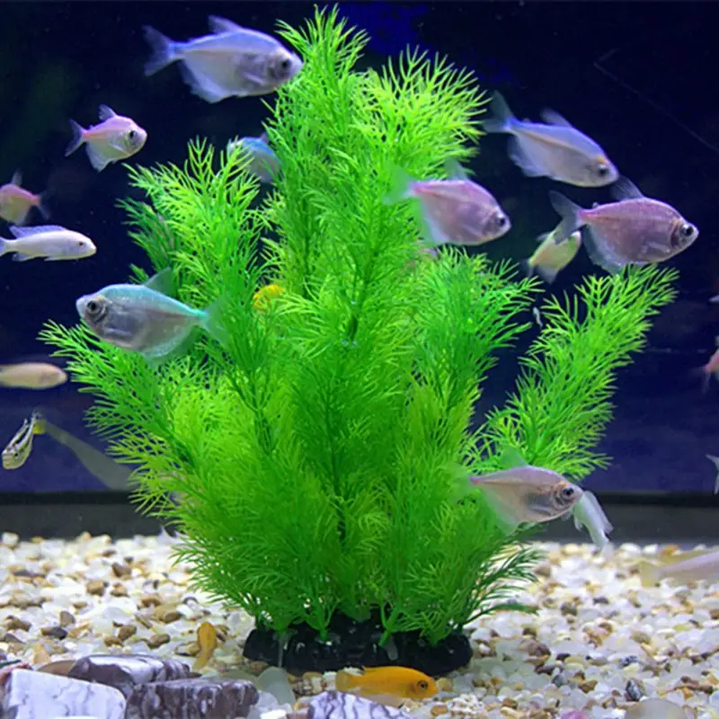 Aquarium Plant Design - ประดิษฐ์ Aquarium Decor พืชใต้น้ําหญ้าน้ําพืชพลาสติกน้ําสําหรับถังปลาตกแต่งตู้ปลา