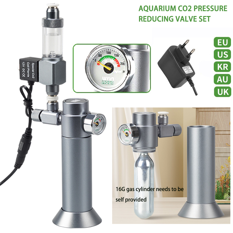 Glass Co2 Drop Checker - วาล์วควบคุม CO2 สำหรับตู้ปลา โซลินอยด์วาล์ว ตัวนับฟอง CO2