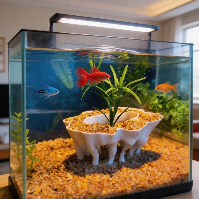 Aquarium Planted Soil - พืชน้ำพิมพ์สามมิติรูปทรงรากไม้ พร้อมกระถางต้นไม้ที่ใช้เป็นของตกแต่งตู้ปลาด้วย