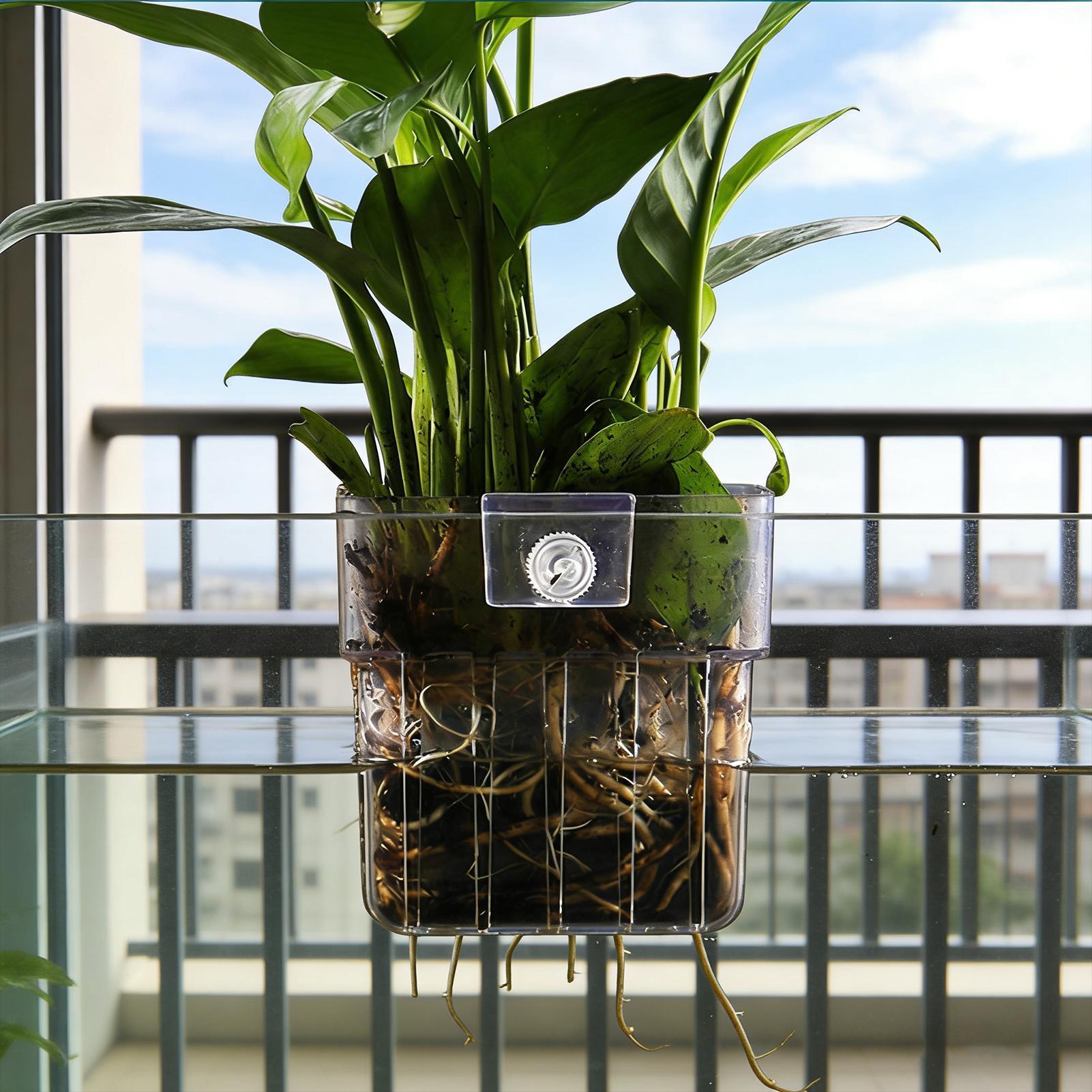 กระถางปลูกพืชแบบแขวนโปร่งใสสำห - Aquarium Plant Design บทวิจารณ์และราคา