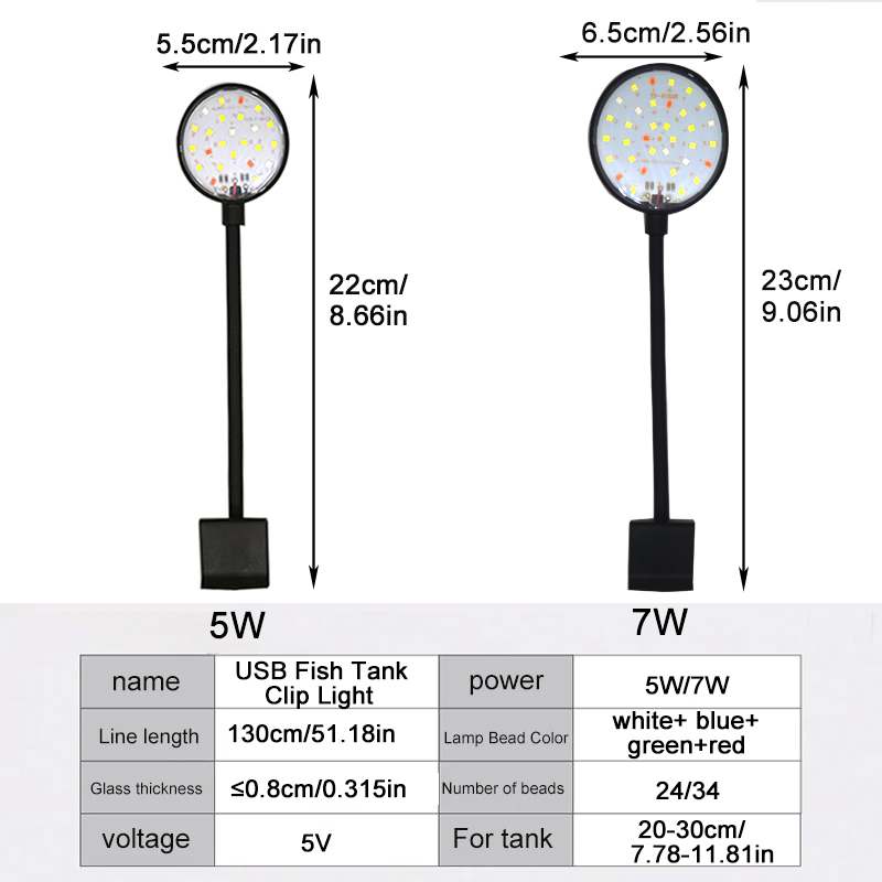 ไฟ LED สำหรับตู้ปลาแบบ USB ตกแ - Aquarium Plant Design บทวิจารณ์และราคา