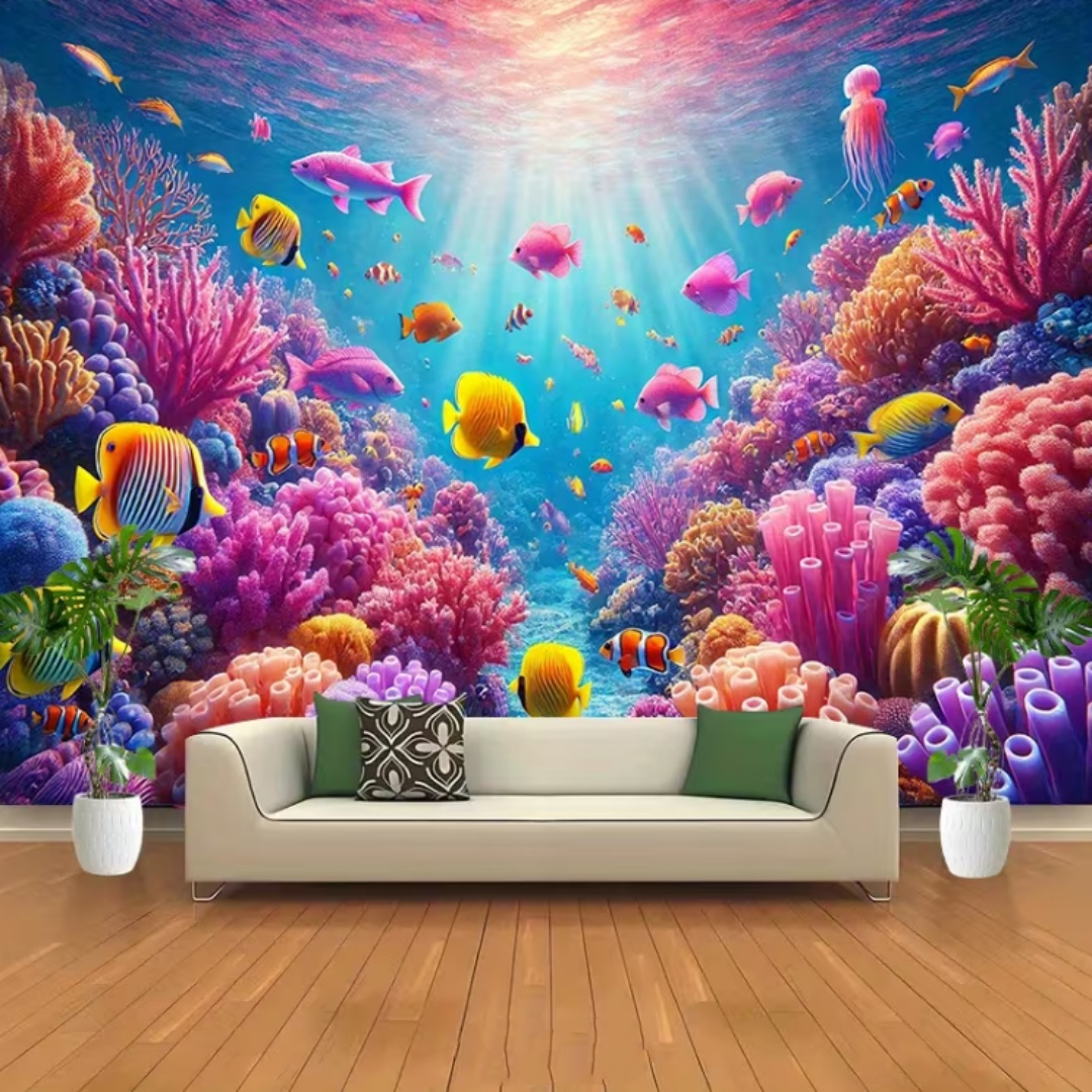 โลกใต้ทะเล ธีมชีวิตทางทะเล ฉาก - Planted Aquarium Photos บทวิจารณ์และราคา